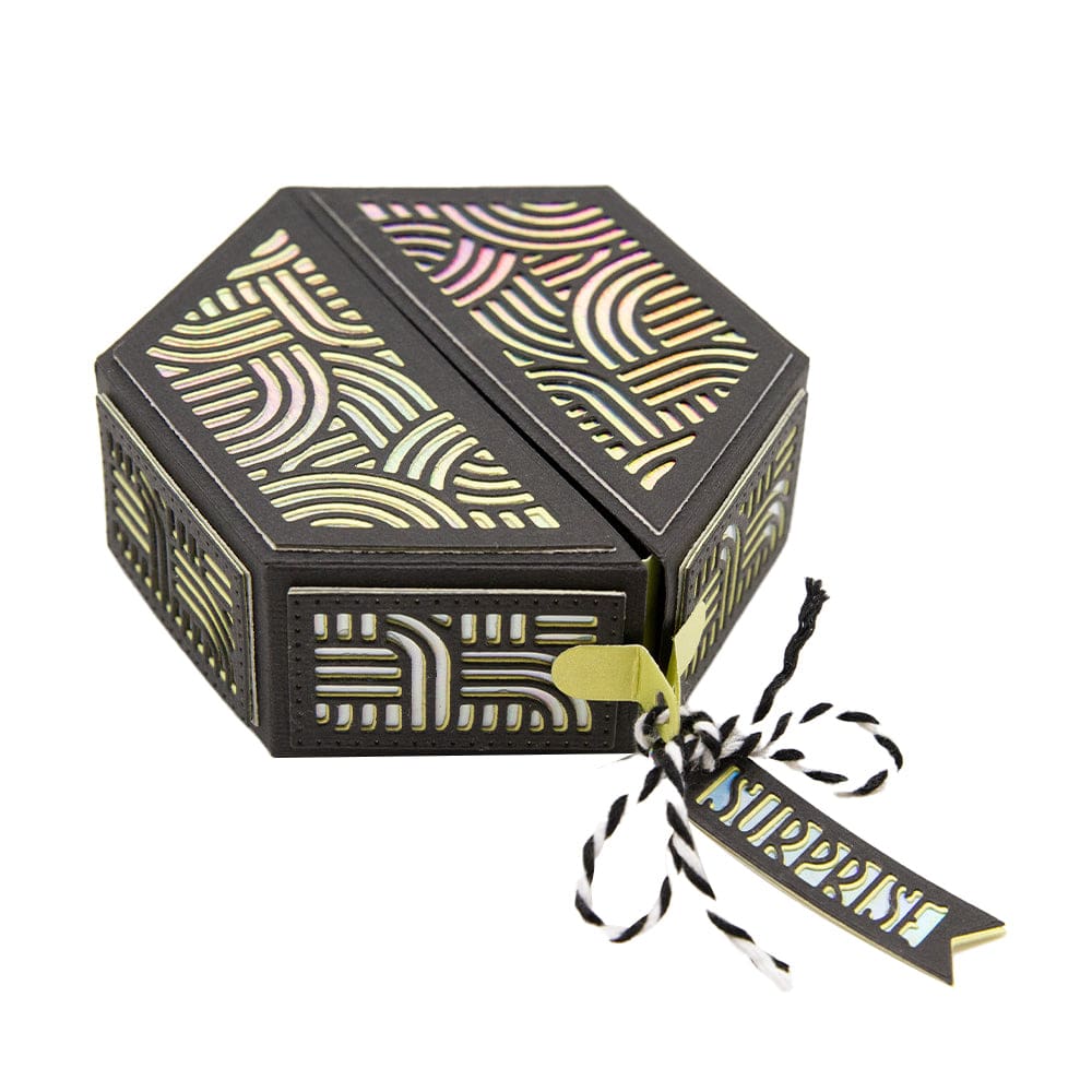 Tonic Studios Die Cutting Heart & Hexagon Split Box Die Set - 5220e