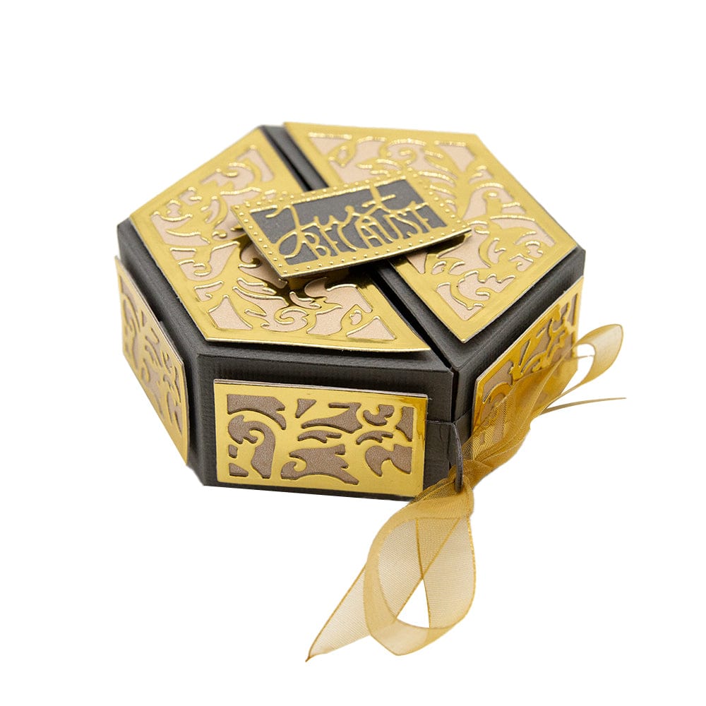 Tonic Studios Die Cutting Heart & Hexagon Split Box Die Set - 5220e
