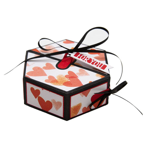 Tonic Studios Die Cutting Heart & Hexagon Split Box Die Set - 5220e
