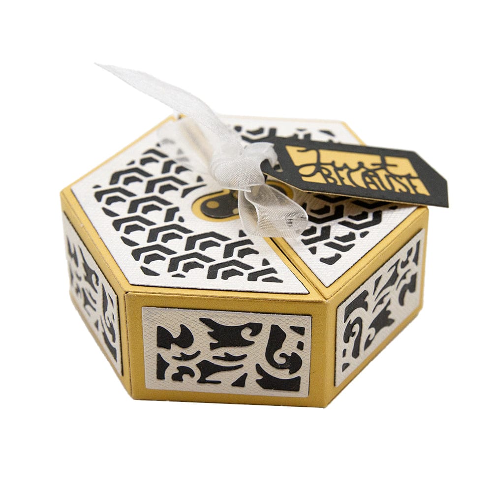 Tonic Studios Die Cutting Heart & Hexagon Split Box Die Set - 5220e