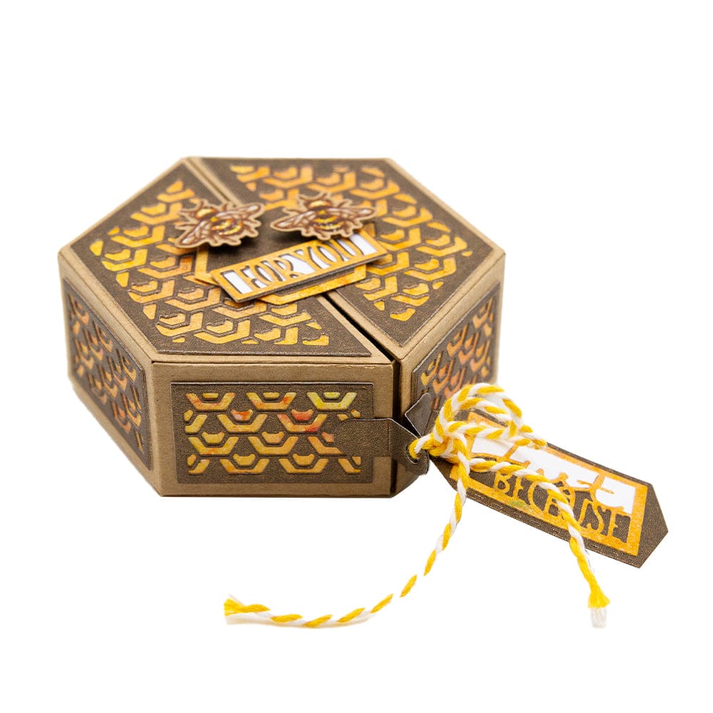 Tonic Studios Die Cutting Heart & Hexagon Split Box Die Set - 5220e