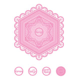Load image into Gallery viewer, Tonic Studios Die Cutting Hexagon Layering Lace Die Set -5362e
