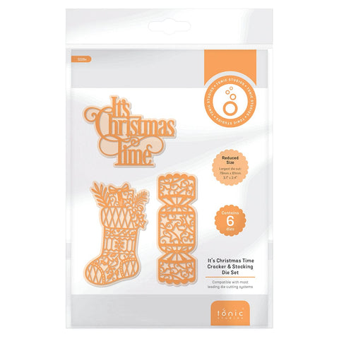 Tonic Studios Die Cutting It's Christmas Time Cracker & Stocking Die Set - 5228e
