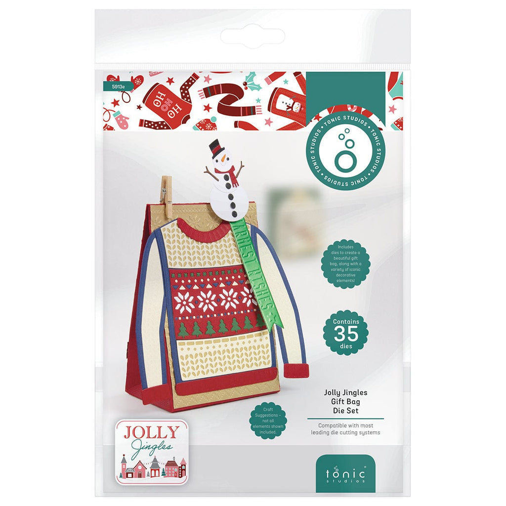 Tonic Studios Die Cutting Jolly Jingles Gift Bag Die Set - 5913e