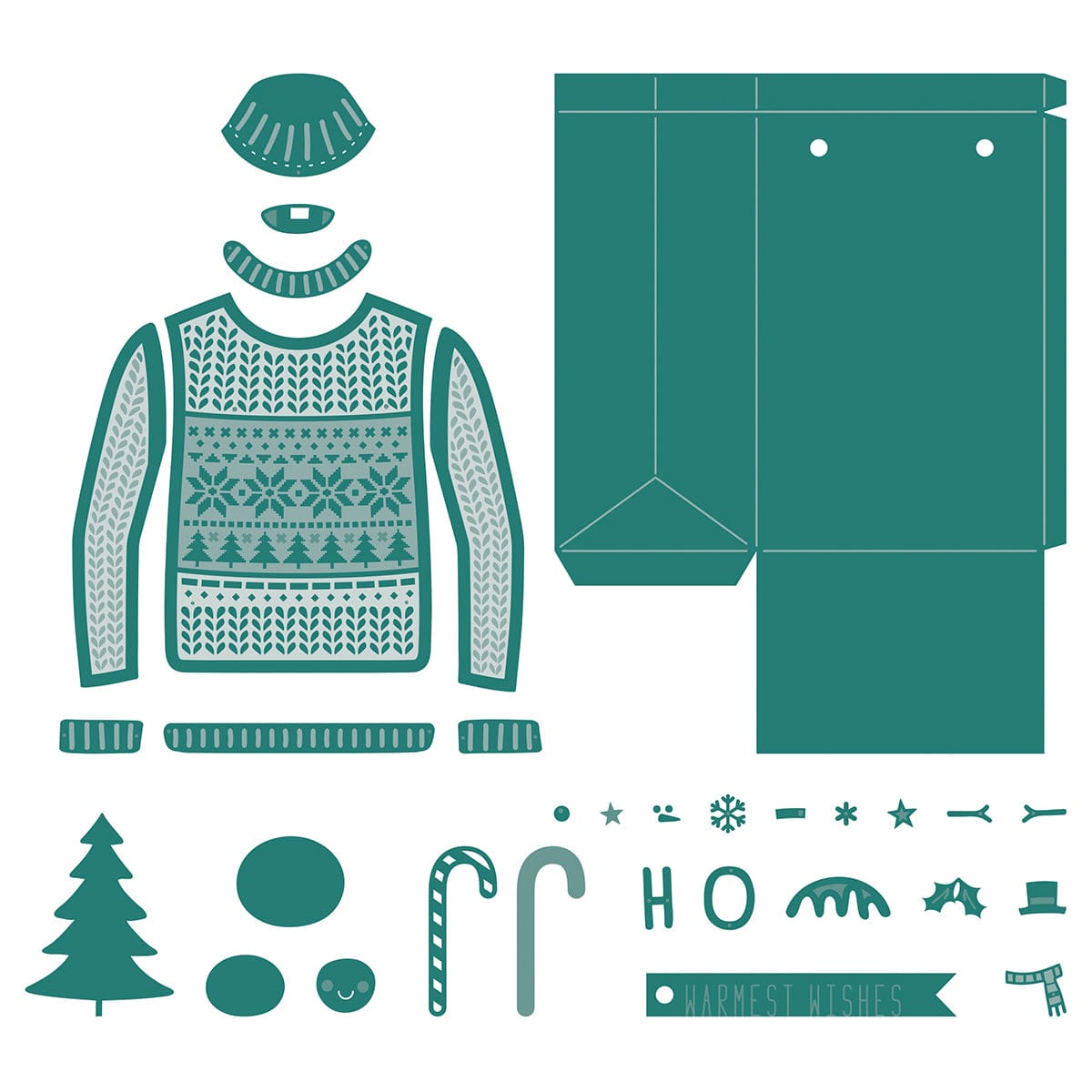 Tonic Studios Die Cutting Jolly Jingles Gift Bag Die Set - 5913e