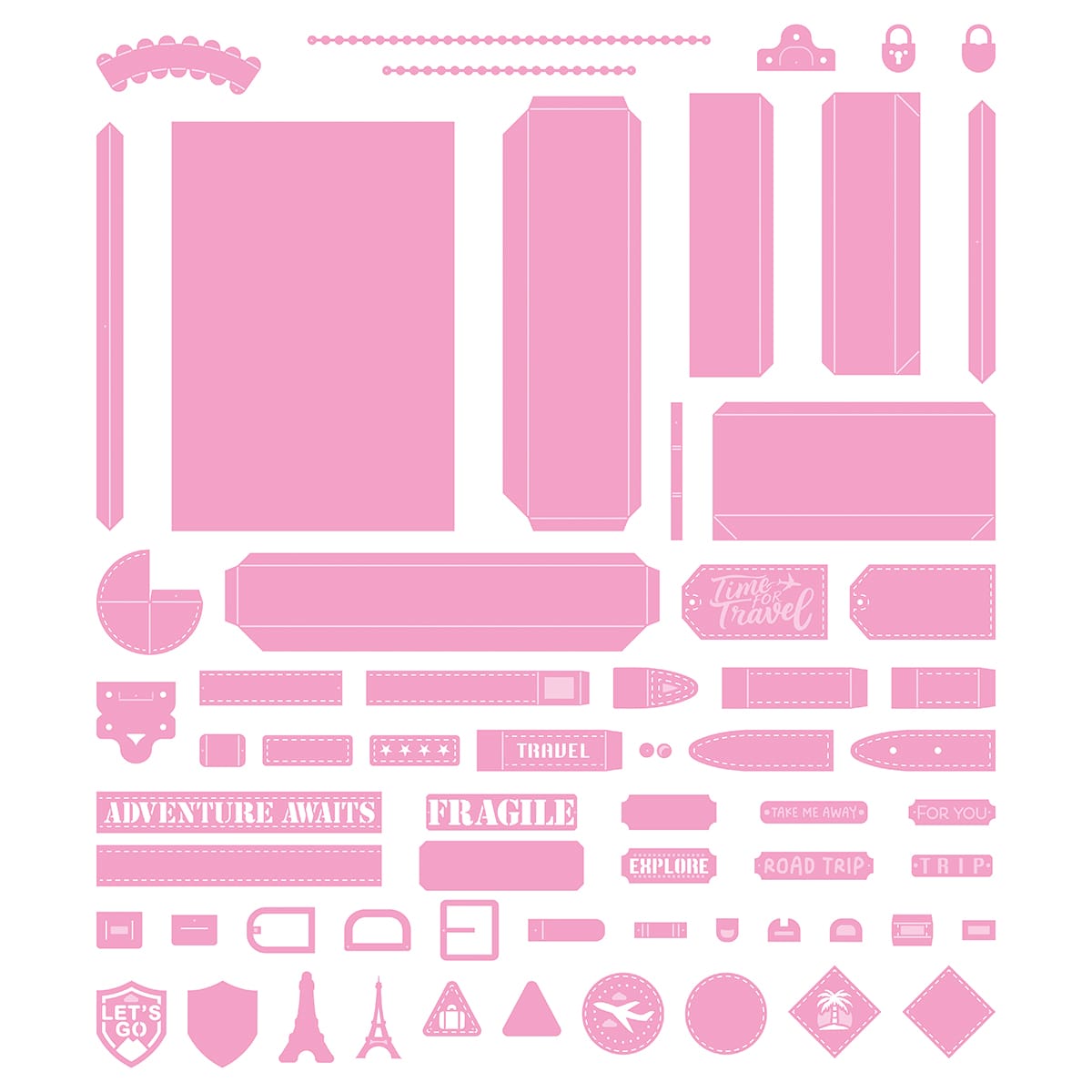 Tonic Studios Die Cutting Legacy Luggage Die Set & Adventure Awaits Patterned Pad - Showcase PLUS