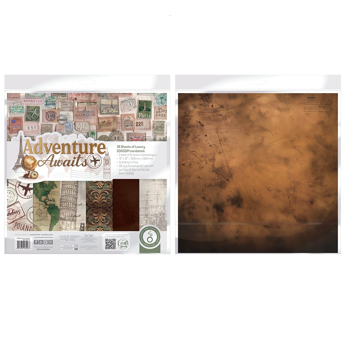 Tonic Studios Die Cutting Legacy Luggage Die Set & Adventure Awaits Patterned Pad - Showcase PLUS