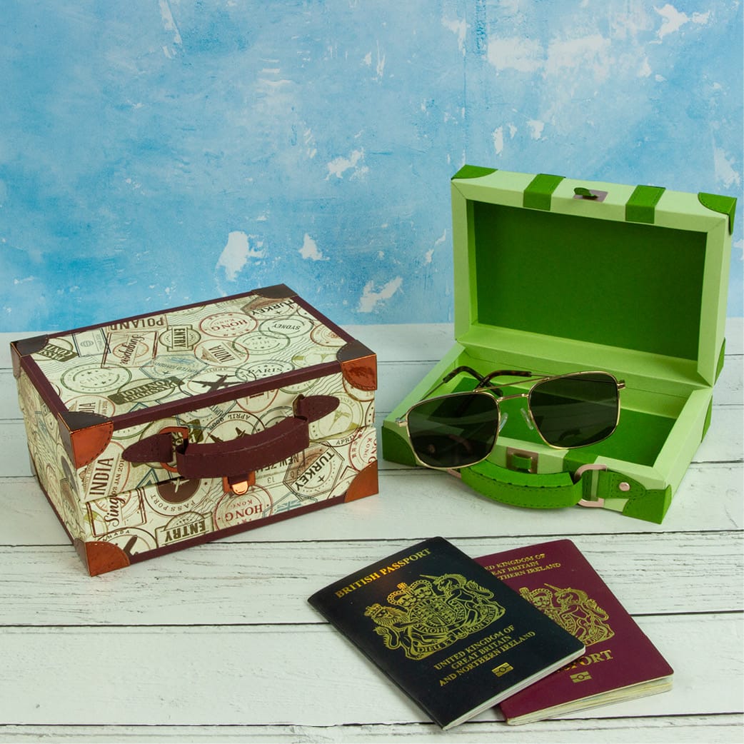 Tonic Studios Die Cutting Legacy Luggage Die Set & Adventure Awaits Patterned Pad - Showcase PLUS