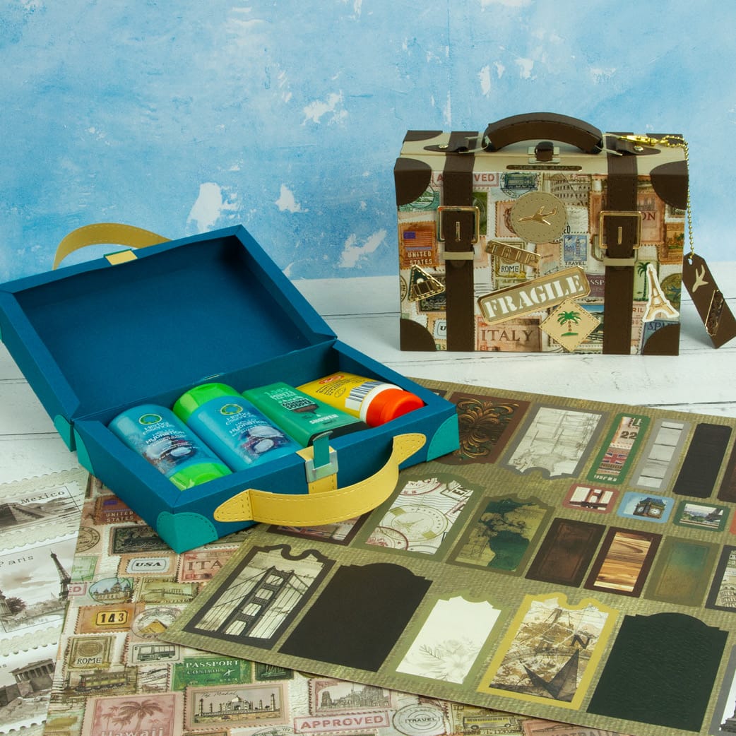 Tonic Studios Die Cutting Legacy Luggage Die Set & Adventure Awaits Patterned Pad - Showcase PLUS