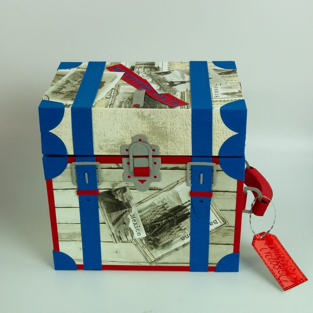 Tonic Studios Die Cutting Legacy Luggage Die Set & Adventure Awaits Patterned Pad - Showcase PLUS