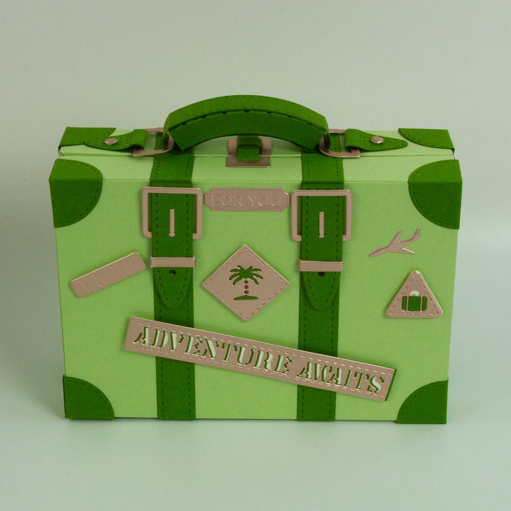 Tonic Studios Die Cutting Legacy Luggage Die Set & Adventure Awaits Patterned Pad - Showcase PLUS
