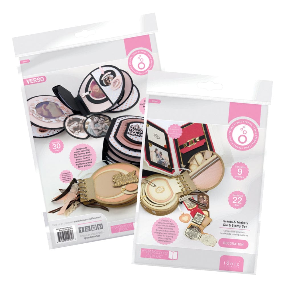 Tonic Studios Die Cutting Memory Book - Treasured Dreams and Tickets & Trinkets Bundle - BFM01