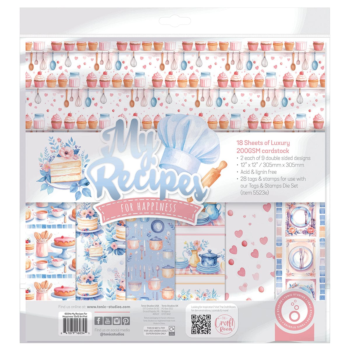 Tonic Studios Die Cutting My Memory Book - My Recipes For Happiness Collection