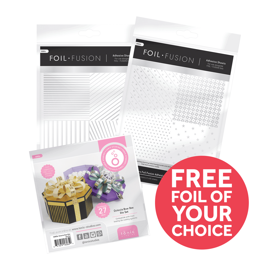 Tonic Studios Die Cutting Octavia Bow Box & Adhesive Sheets - Create & Make PLUS - CREATE23+