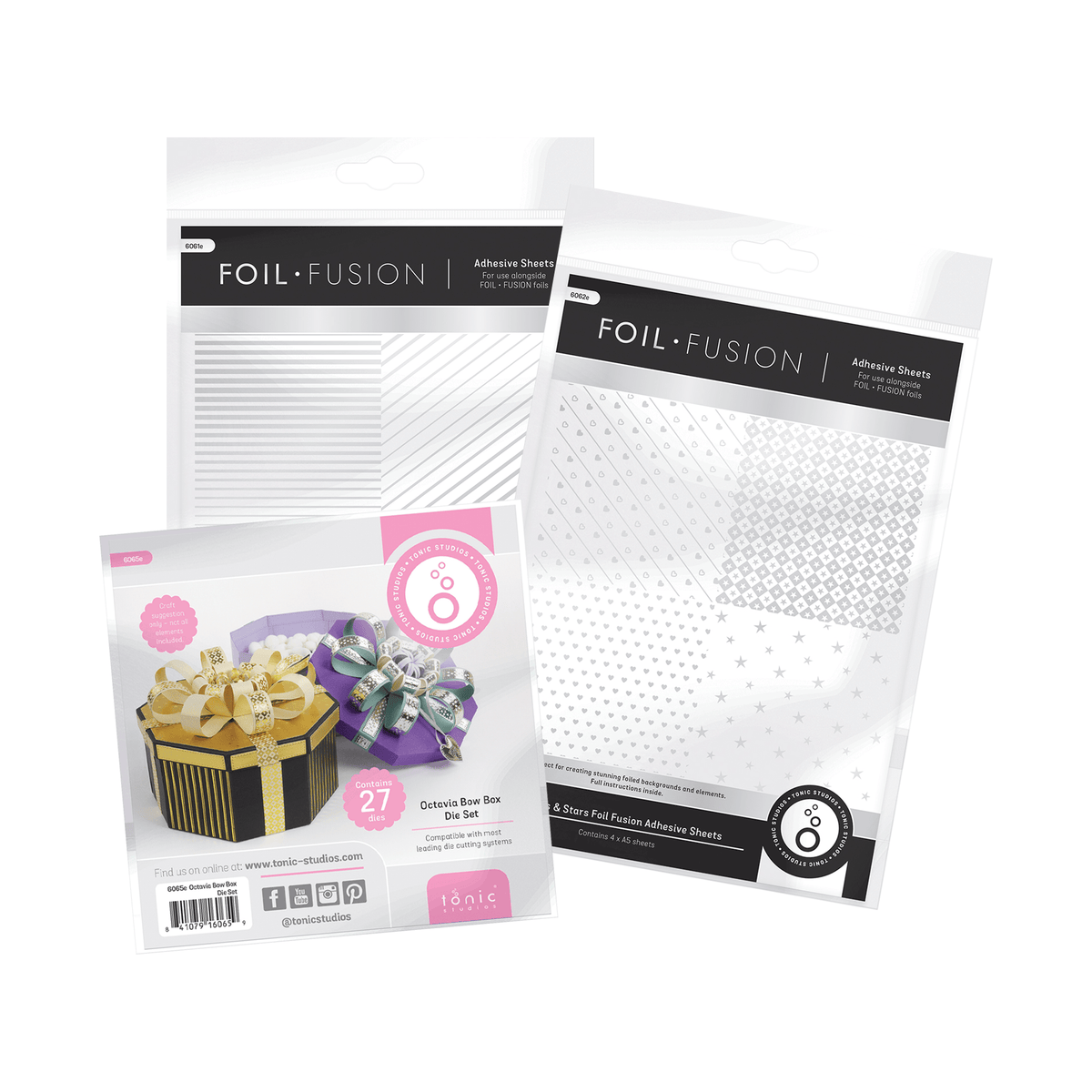 Tonic Studios Die Cutting Octavia Bow Box & Adhesive Sheets - Create & Make PLUS - CREATE23+