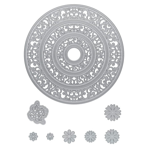 Tonic Studios Die Cutting Ornate Circular Frame Die Set - 5166e