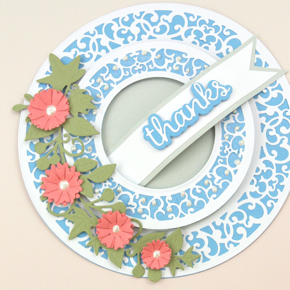 Tonic Studios Die Cutting Ornate Circular Frame Die Set - 5166e