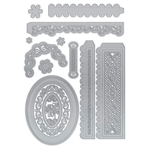 Tonic Studios Die Cutting Ornate Diamond & Oval Gift Box Collection - DB065