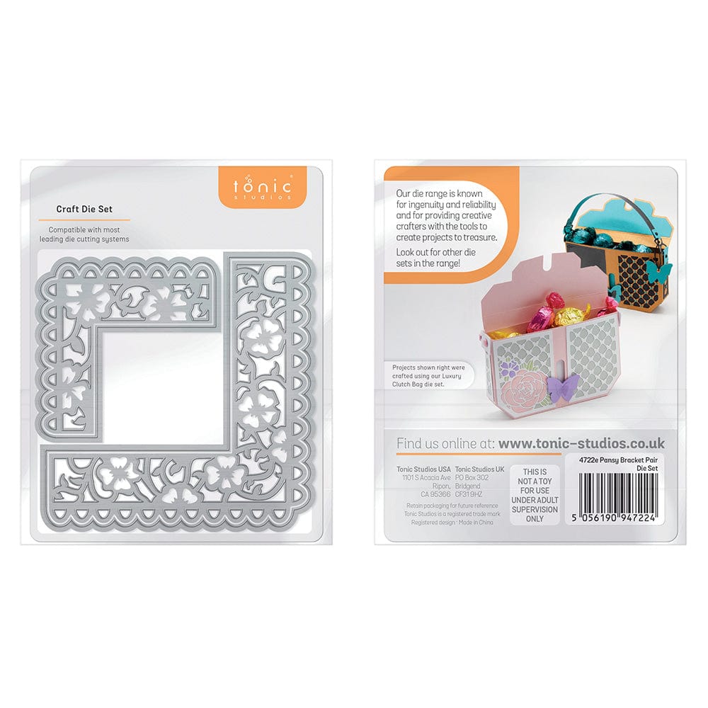 Tonic Studios Die Cutting Pansy Bracket Pair Die Set - 4722E