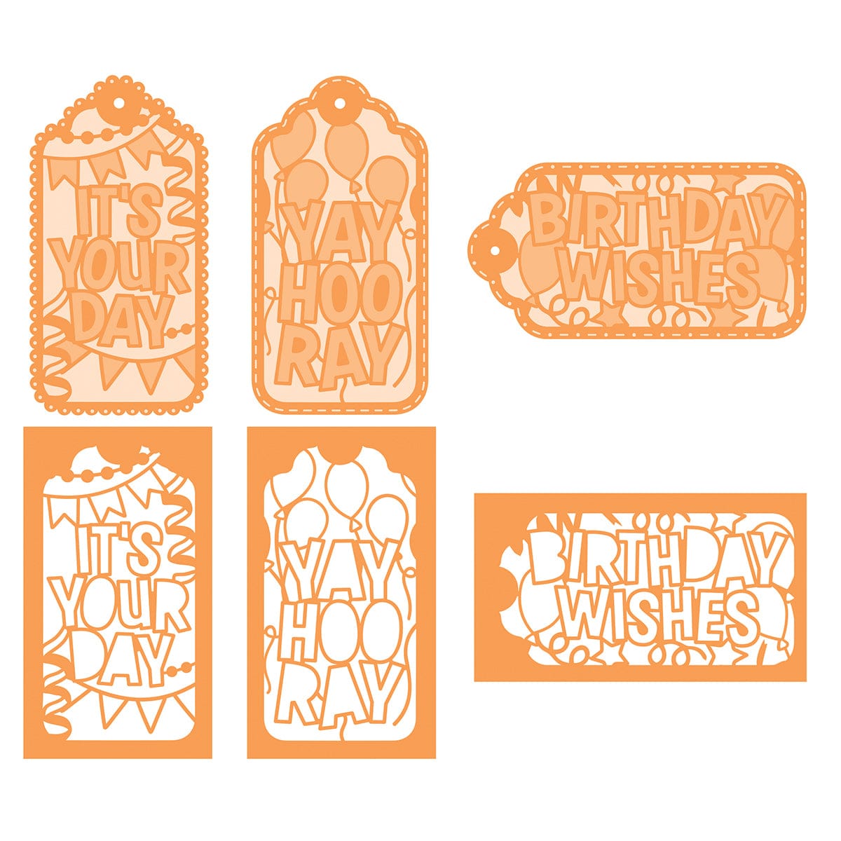 Tonic Studios Die Cutting Party Time Tags - Celebration Sentiments Die Set - 5429e