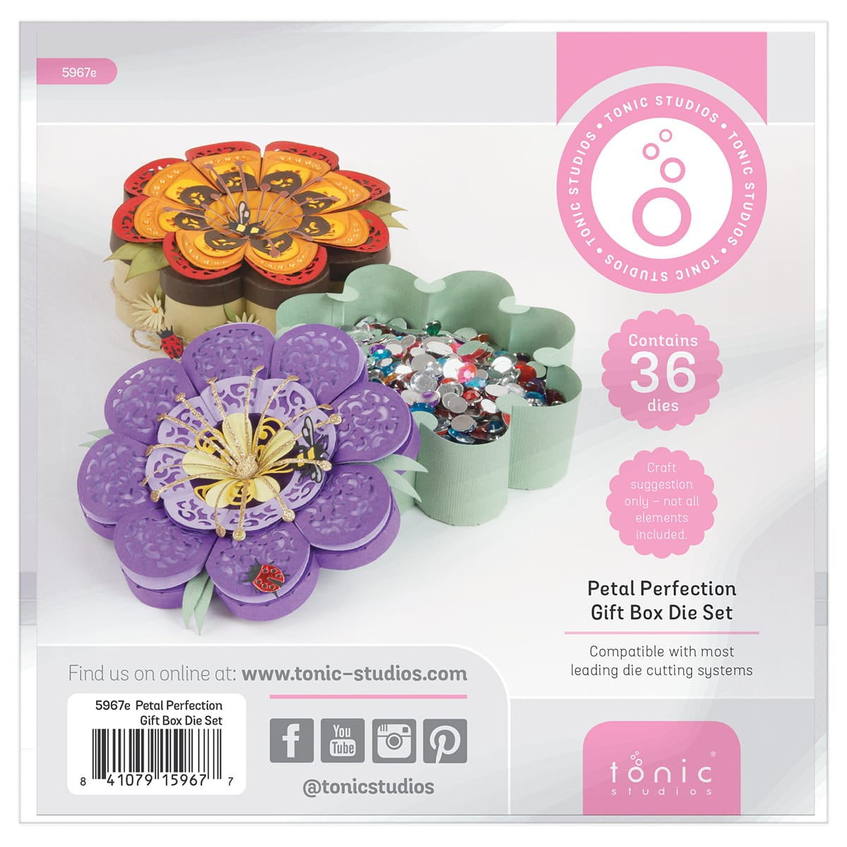 Tonic Studios Die Cutting Petal Perfection Die Set & Adhesive Sheets - DB09