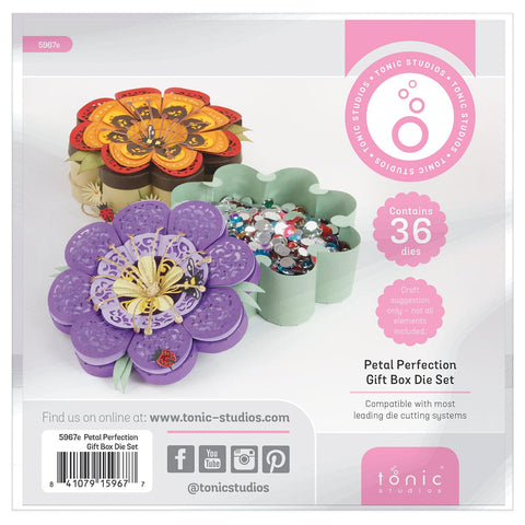 Tonic Studios Die Cutting Petal Perfection Die Set & Adhesive Sheets - DB09