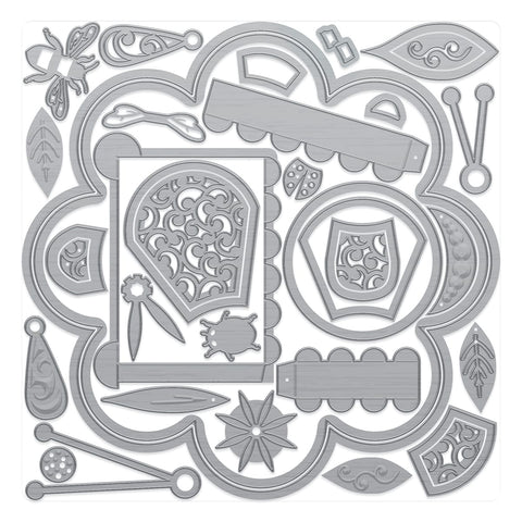 Tonic Studios Die Cutting Petal Perfection Die Set & Adhesive Sheets - DB09