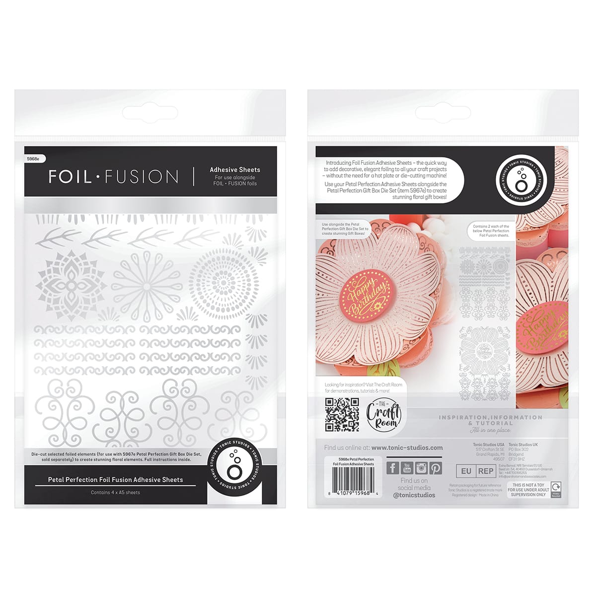 Tonic Studios Die Cutting Petal Perfection Die Set & Adhesive Sheets - DB09
