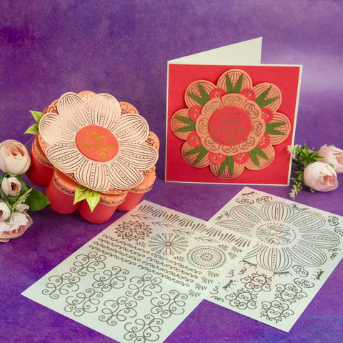 Tonic Studios Die Cutting Petal Perfection Die Set & Adhesive Sheets - DB09