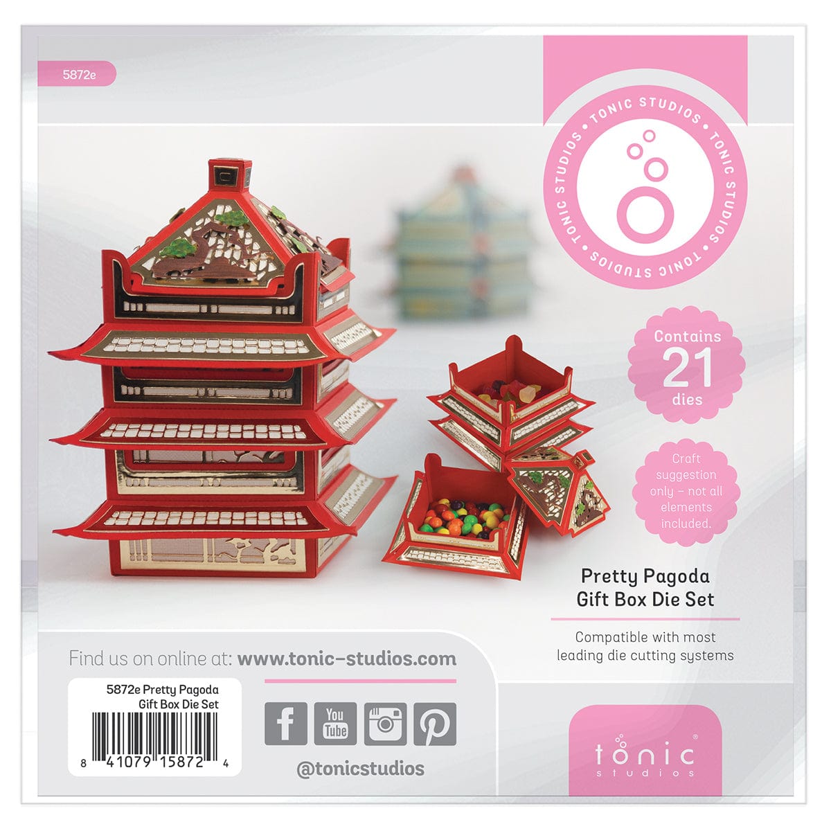 Tonic Studios Die Cutting Pretty Pagoda Gift Box - Create & Make Die Set - CREATE16
