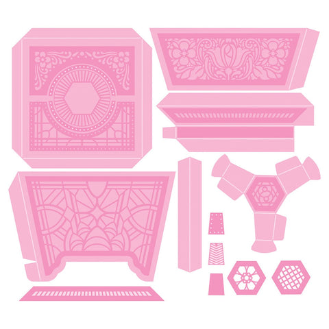 Tonic Studios Die Cutting Pretty Planter Gift Box Die Set - 5516e