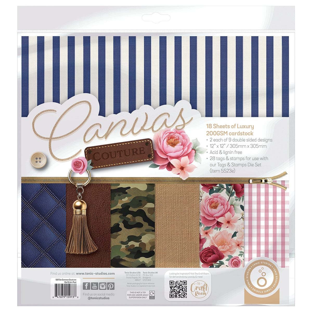 Tonic Studios Die Cutting Radiant Rucksack Die and Patterned Pad Collection - CW2504