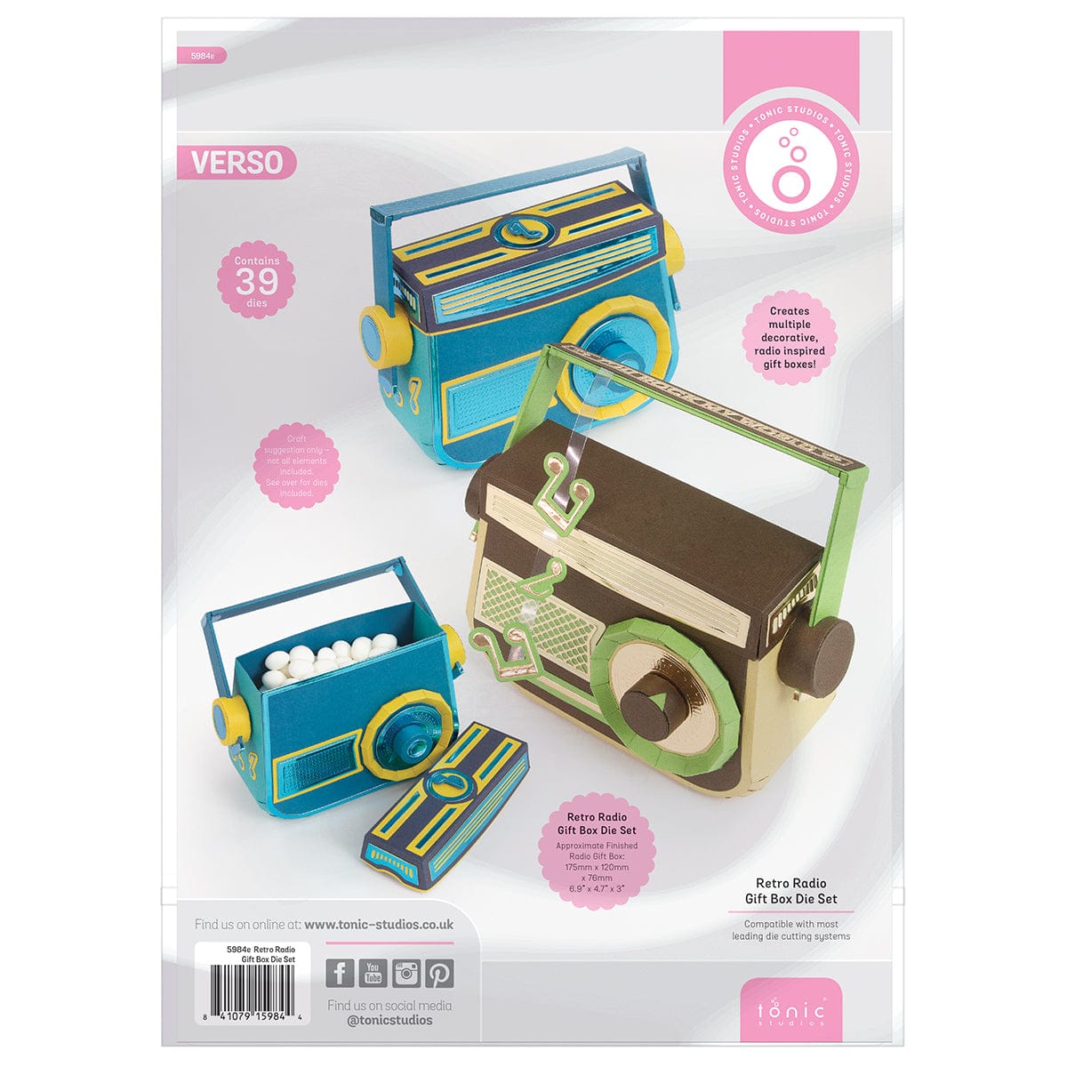 Tonic Studios Die Cutting Retro Radio Die Set - Showcase Die Set - SHOW63