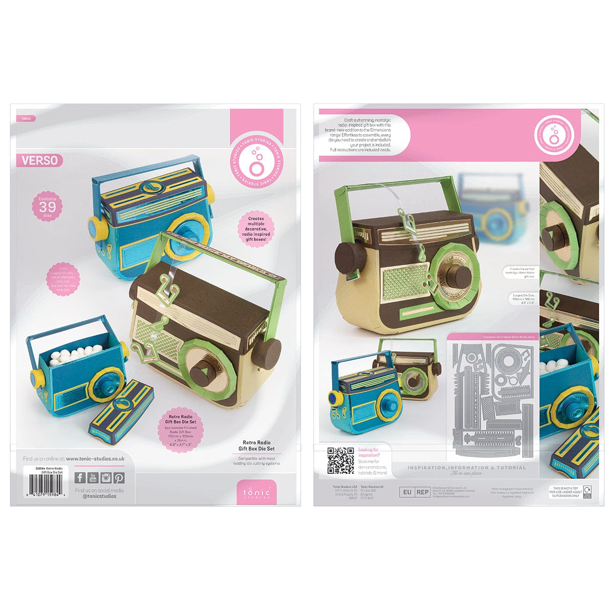 Tonic Studios Die Cutting Retro Radio Die Set - Showcase Die Set - SHOW63