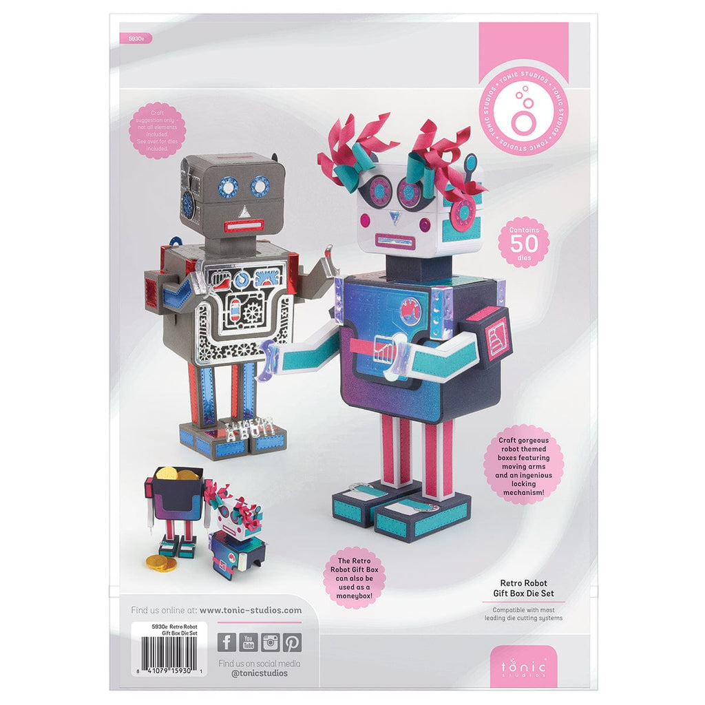 Tonic Studios Die Cutting Retro Robot Gift Box Die Set - 5930e