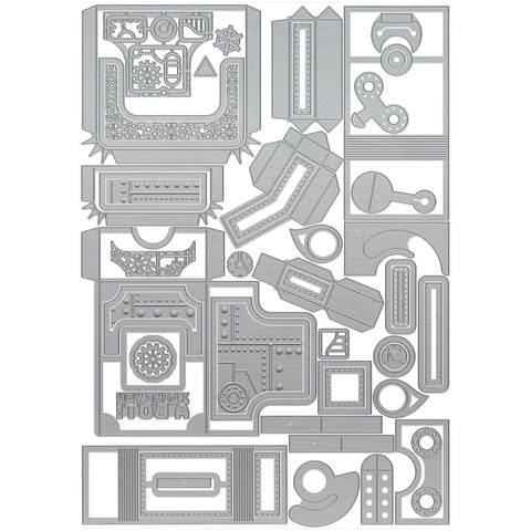 Tonic Studios Die Cutting Retro Robot Gift Box Die Set - 5930e