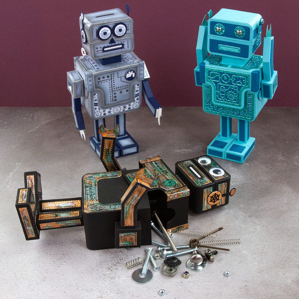 Tonic Studios Die Cutting Retro Robot Gift Box Die Set - 5930e