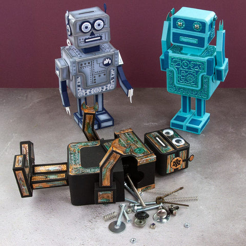 Tonic Studios Die Cutting Retro Robot Gift Box Die Set - 5930e