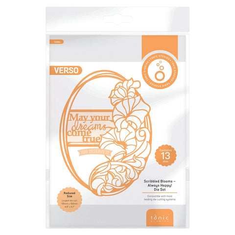 Tonic Studios Die Cutting Scribbled Blooms - Always Happy! Die Set - 5398e