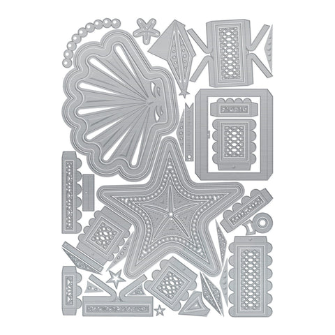 Tonic Studios Die Cutting Seashell and Starfish 3 in 1 Die Set - 5965e