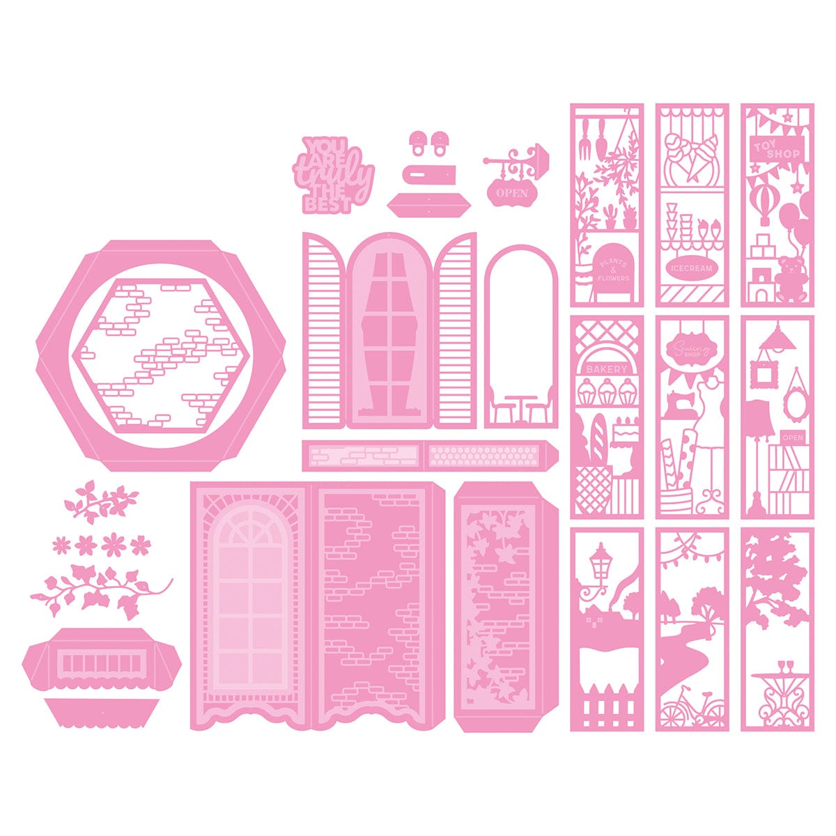 Tonic Studios Die Cutting Shopping the High Street Spinning Box Die Set - BF23-01