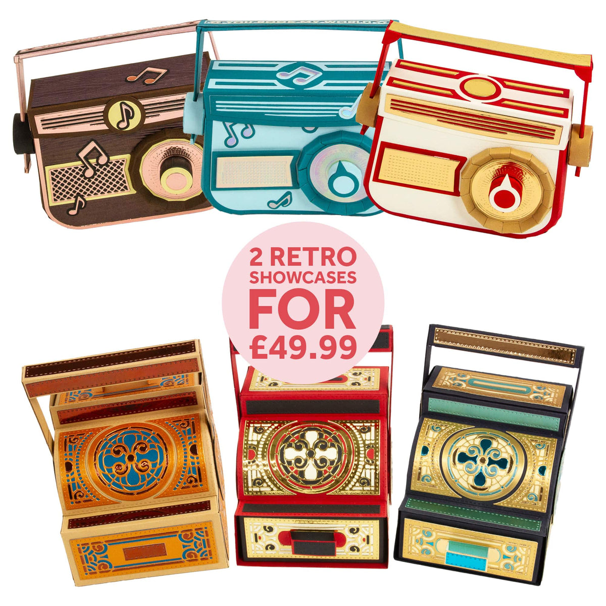 Tonic Studios Die Cutting Showcase - Retro Cash Register & Radio - VAULT28