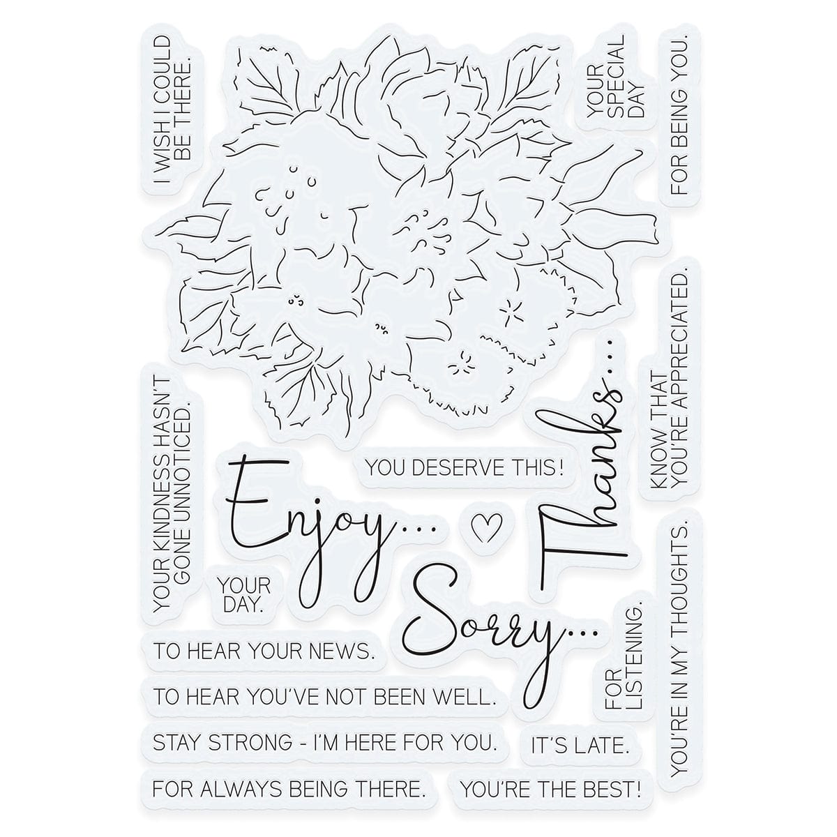 Tonic Studios Die Cutting Splendiferous Corsage Die, Stencil & Stamp Set - 5372e