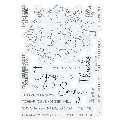 Tonic Studios Die Cutting Splendiferous Corsage Die, Stencil & Stamp Set - 5372e