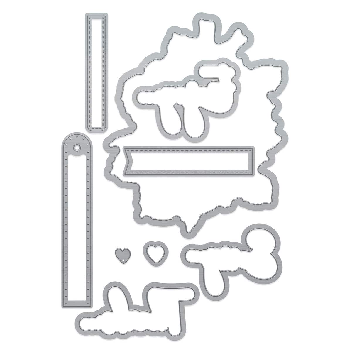 Tonic Studios Die Cutting Splendiferous Corsage Die, Stencil & Stamp Set - 5372e