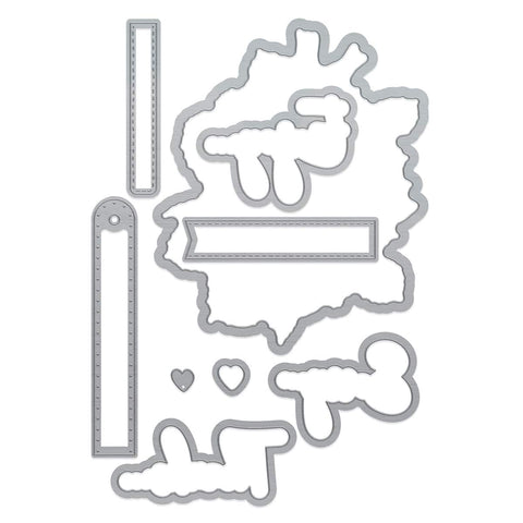Tonic Studios Die Cutting Splendiferous Corsage Die, Stencil & Stamp Set - 5372e