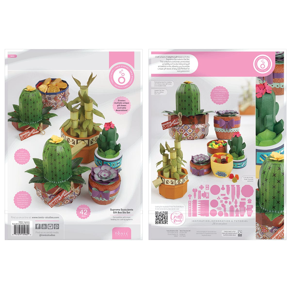 Tonic Studios Die Cutting Supreme Succulents Die and Patterned Pad Collection - CW2502