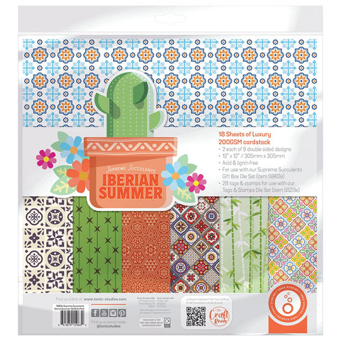 Tonic Studios Die Cutting Supreme Succulents Die and Patterned Pad Collection - CW2502