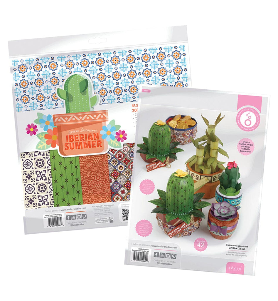 Tonic Studios Die Cutting Supreme Succulents Die and Patterned Pad Collection - CW2502