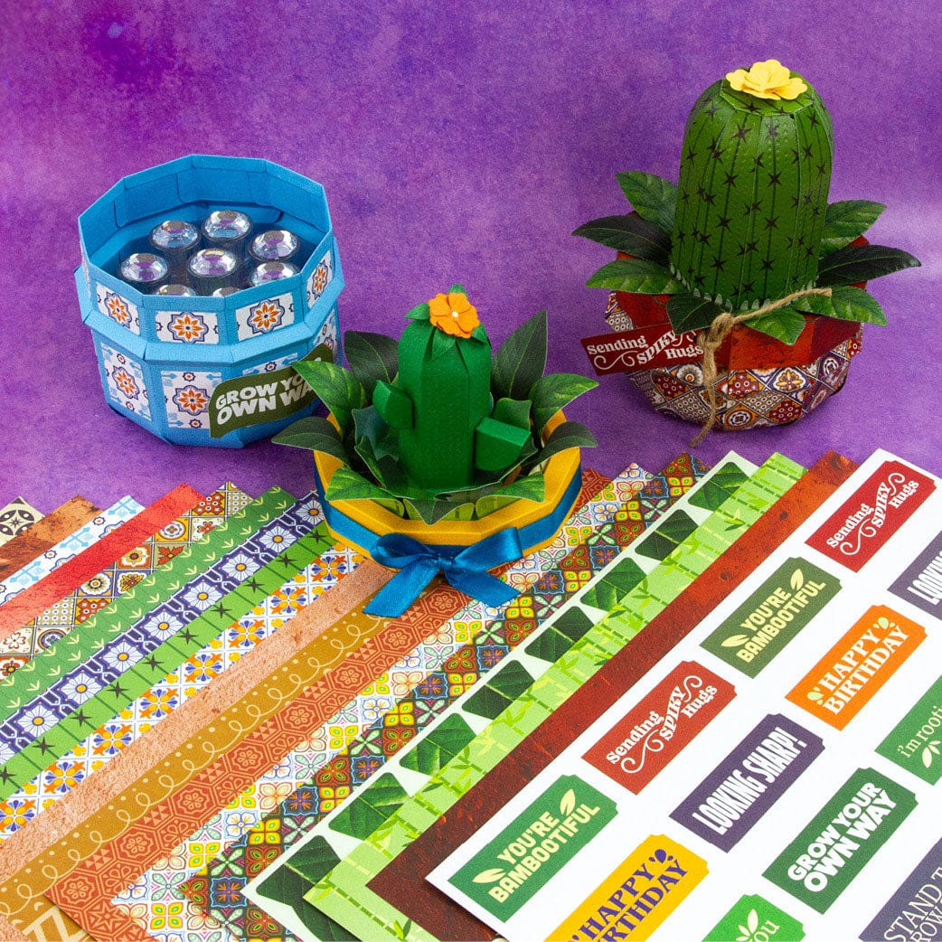 Tonic Studios Die Cutting Supreme Succulents Die and Patterned Pad Collection - CW2502